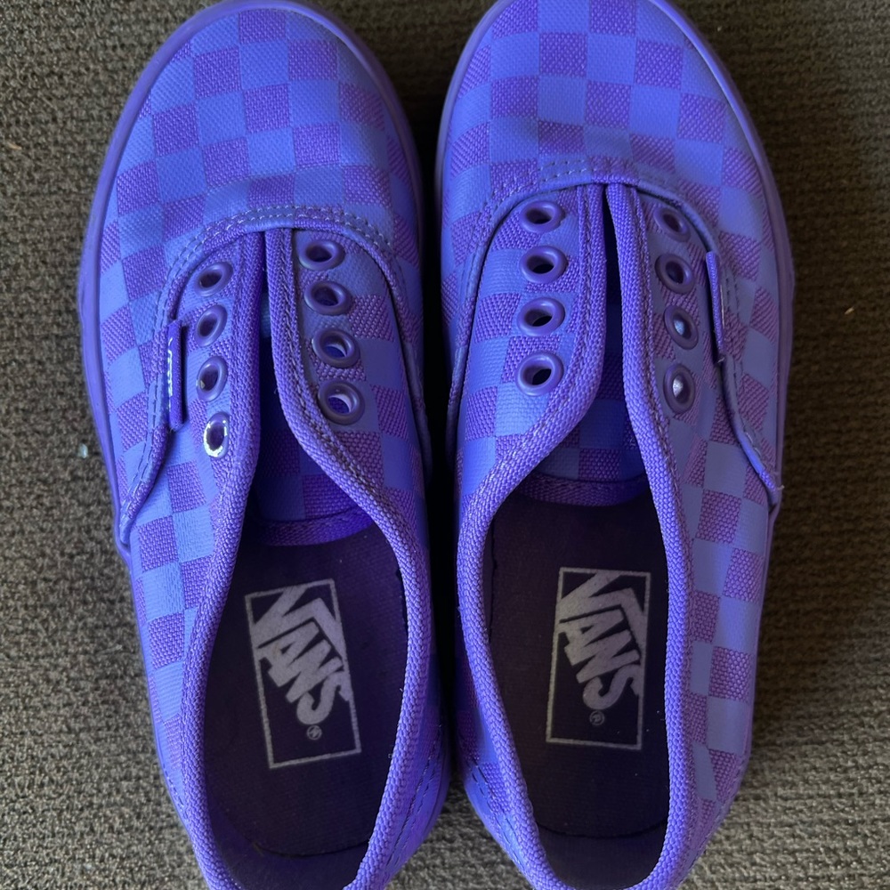 Girl Purple Checker Vans